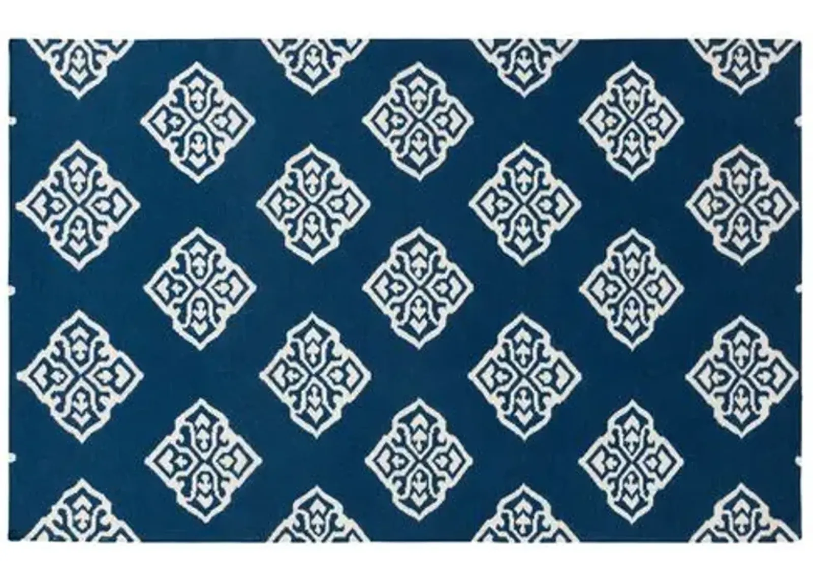 Benton Flat-Weave Rug - Blue - Blue