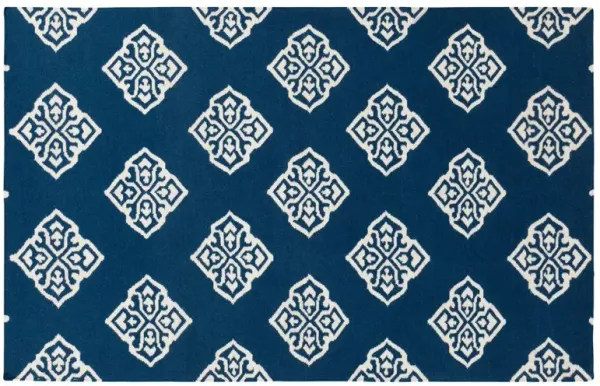 Benton Flat-Weave Rug, Blue