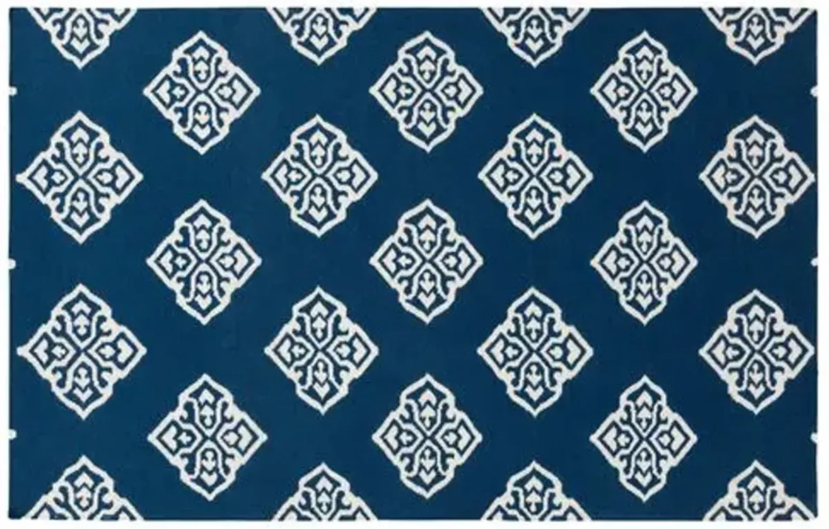 Benton Flat-Weave Rug - Blue - Blue