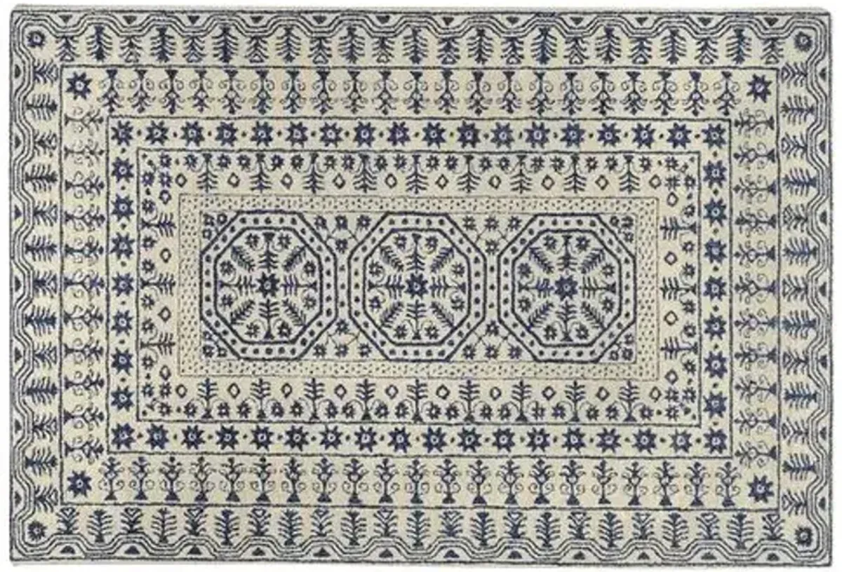 Cisco Rug - Ivory/Midnight Blue - Ivory