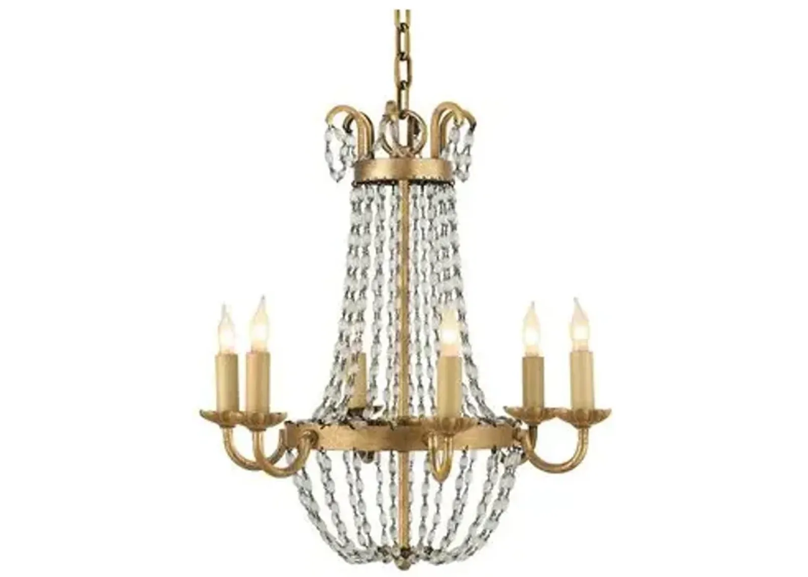 Visual Comfort - Petite Chandelier - Gilded Iron - Gold