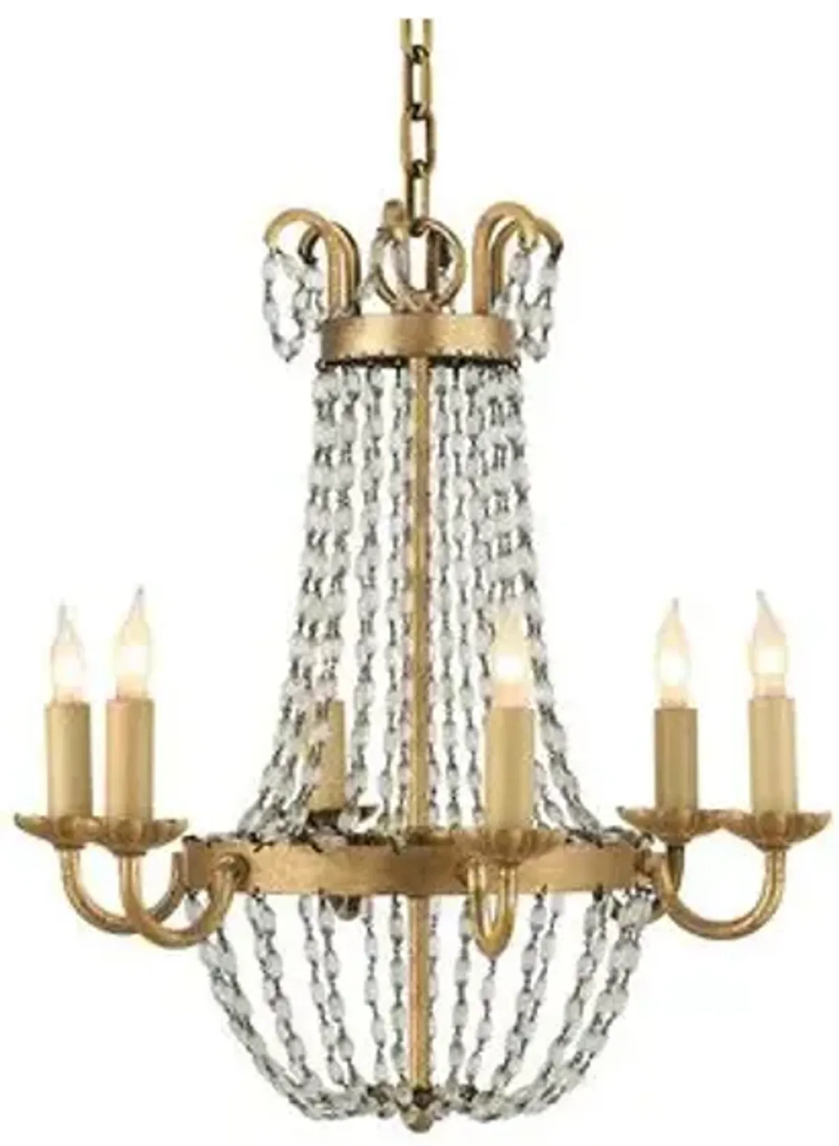 Visual Comfort - Petite Chandelier - Gilded Iron - Gold