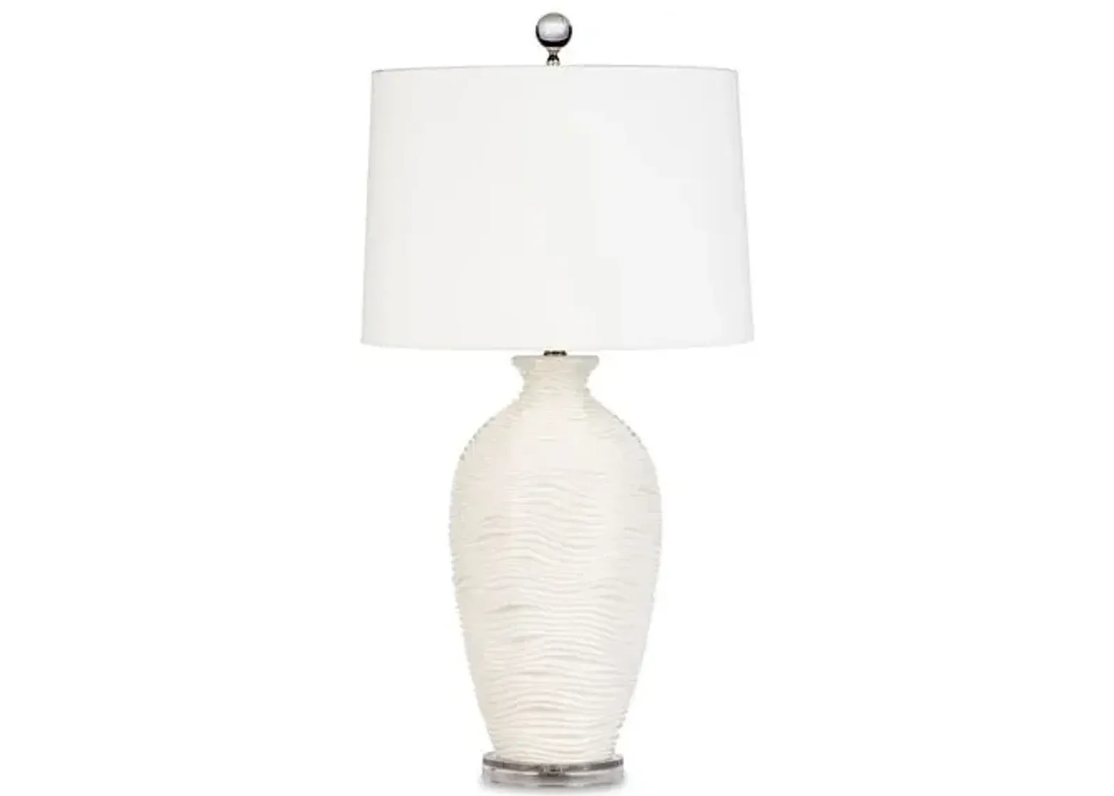 Alabaster Vanna Table Lamp - White - Bradburn Home