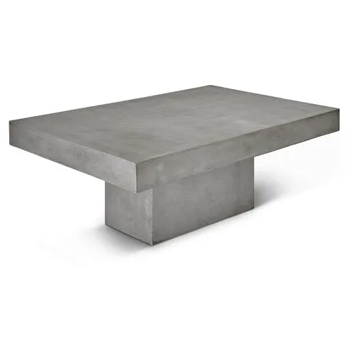 Elwood Square 48" Concrete Coffee Table - Dark Gray