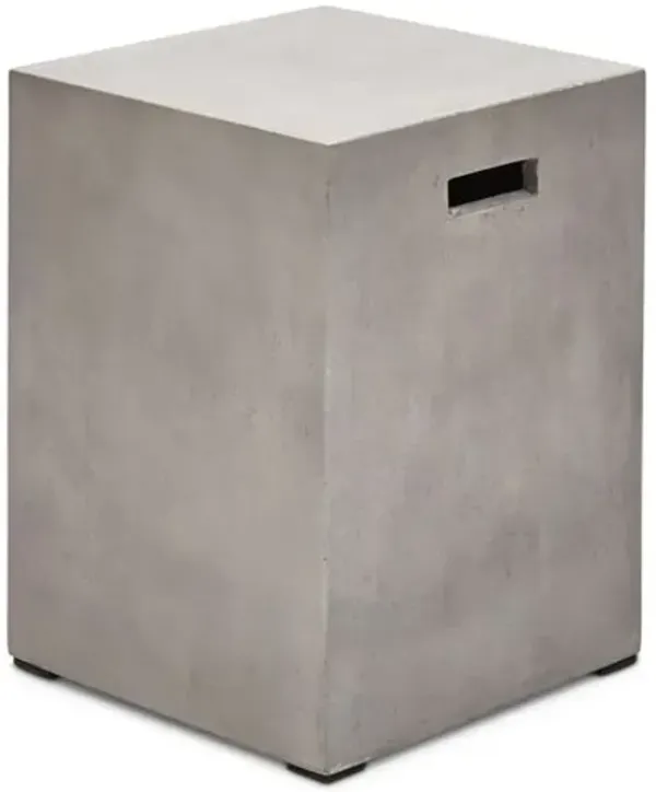 Elwood Indoor/Outdoor Concrete Stool - Gray
