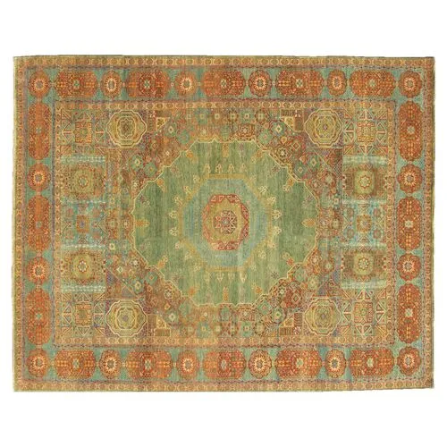 Tabriz Wool Rug - Fuchsia - Exquisite Rugs - Green - Green