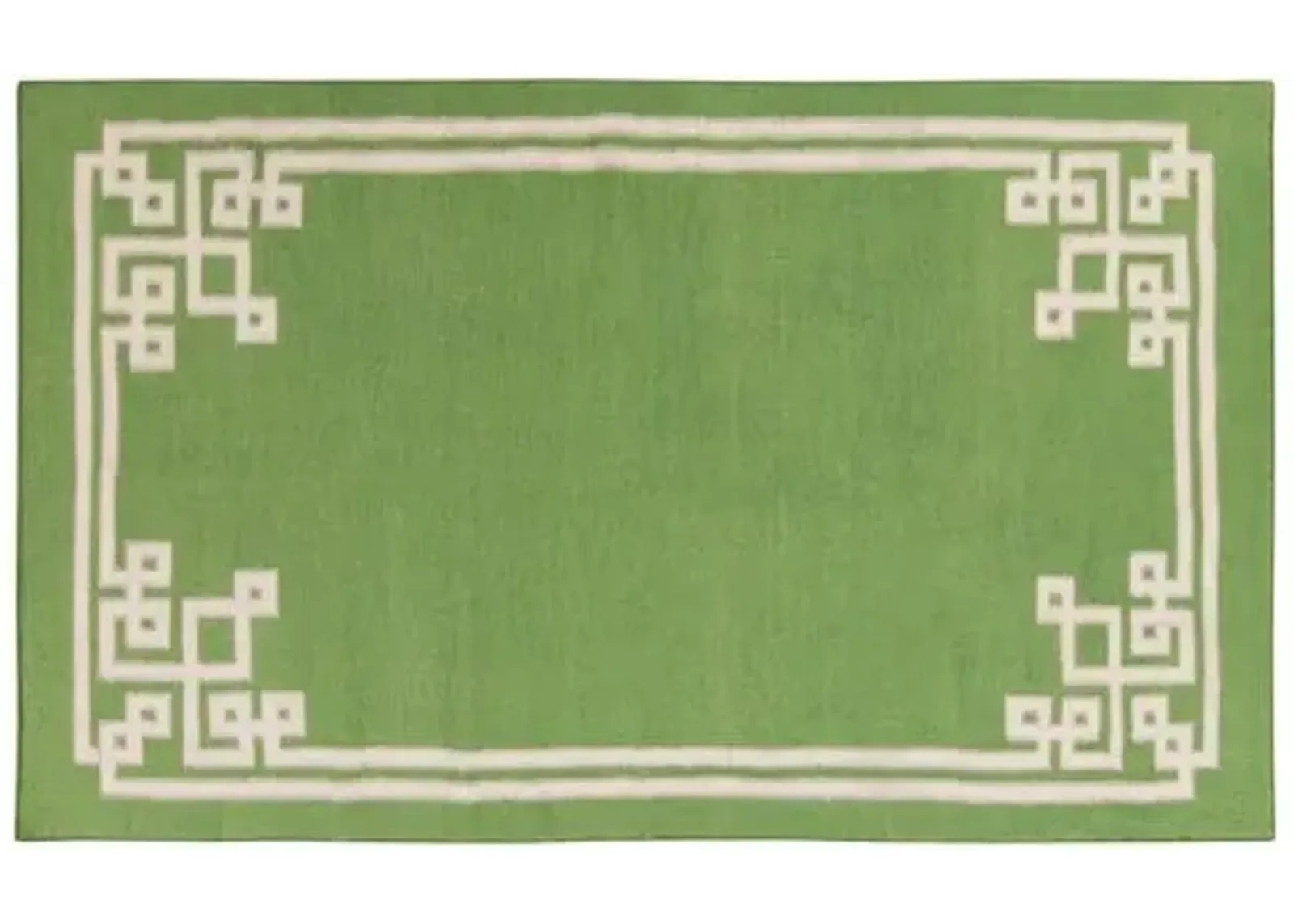 Alameda Flat-Weave Rug - Green - Green