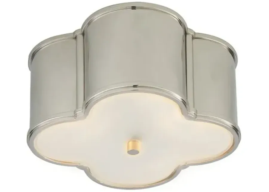 Visual Comfort - Basil Metal Flush Mount - Silver