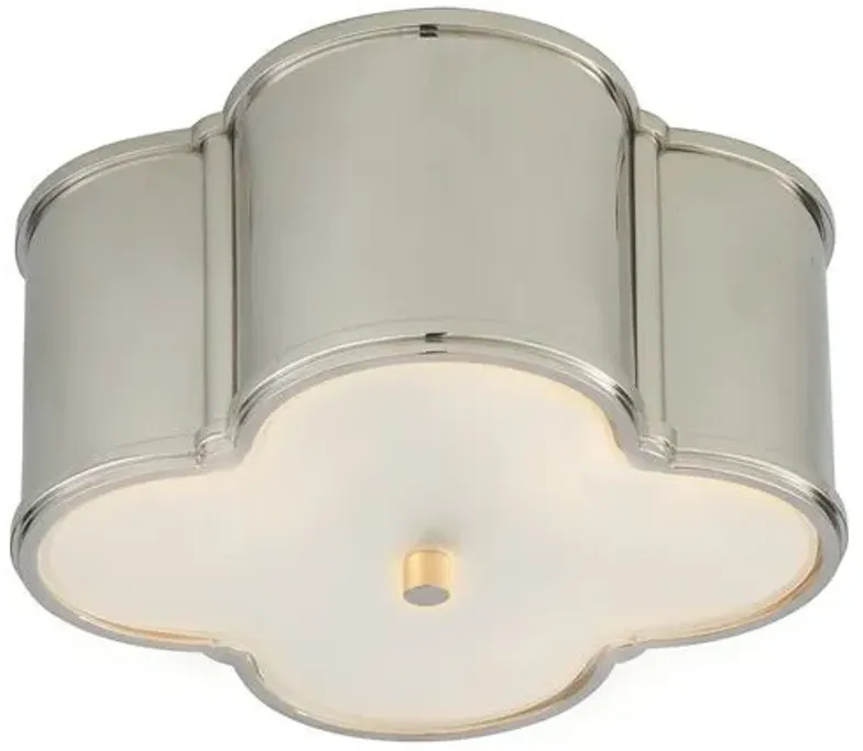 Visual Comfort - Basil Metal Flush Mount - Silver