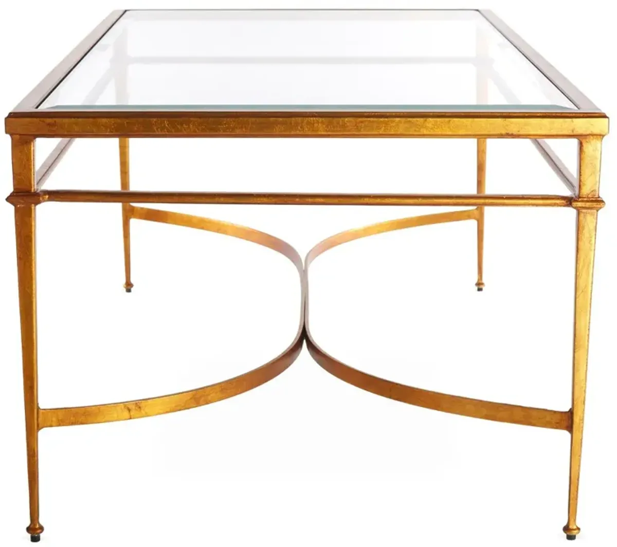 Crosby 48" Coffee Table, Gold Leaf