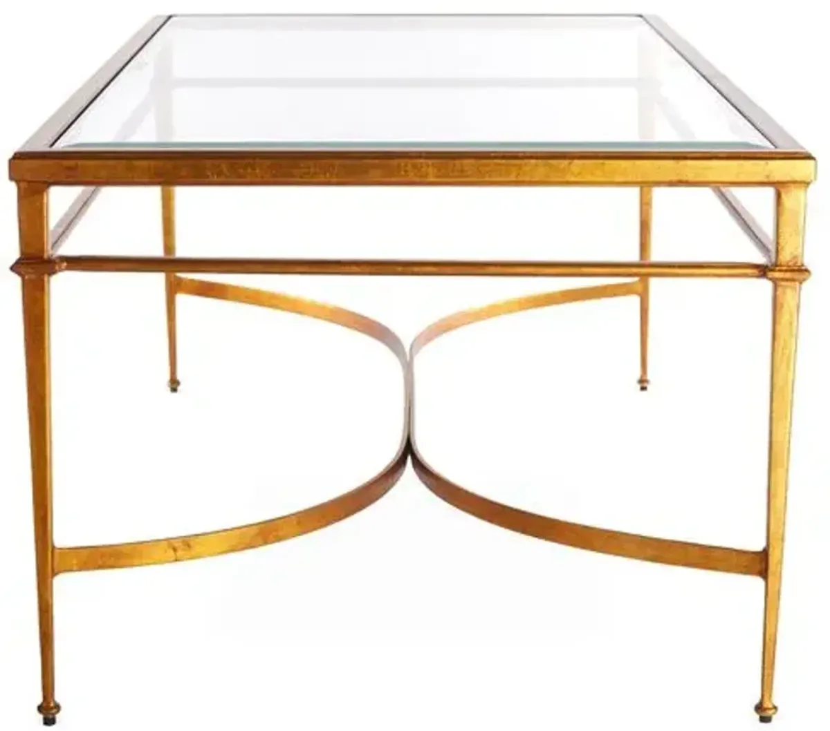 Crosby 48" Coffee Table - Gold Leaf