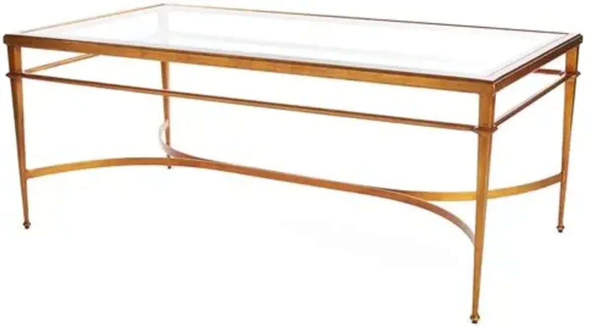 Crosby 48" Coffee Table - Gold Leaf