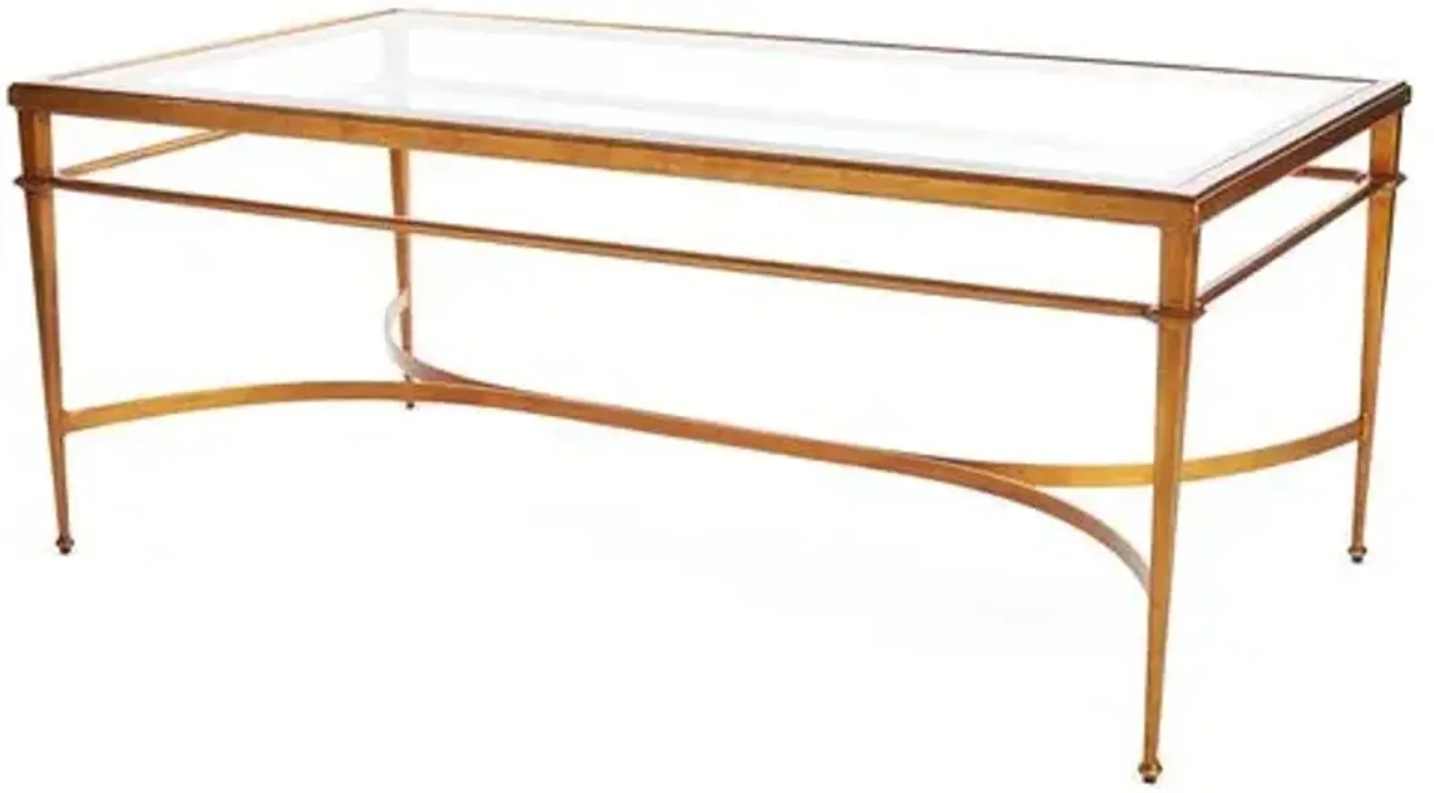 Crosby 48" Coffee Table - Gold Leaf