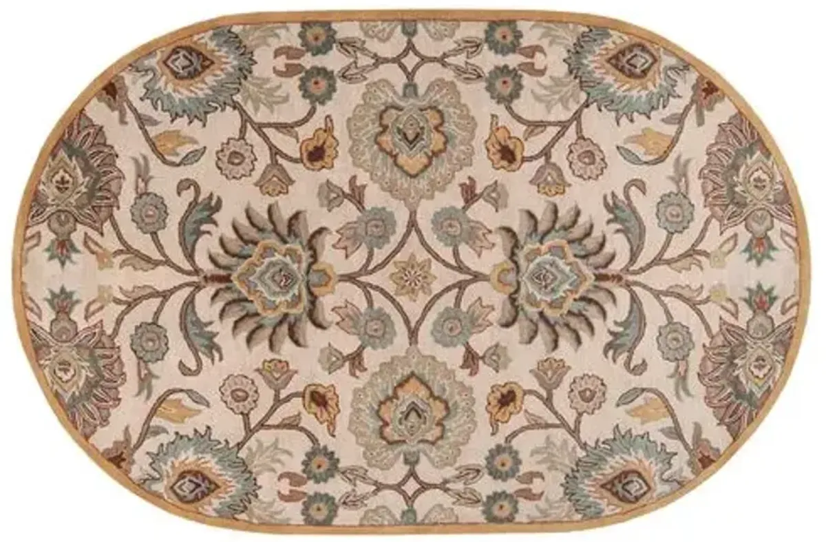 Corktree Rug - Taupe/Aqua - Gray - Gray