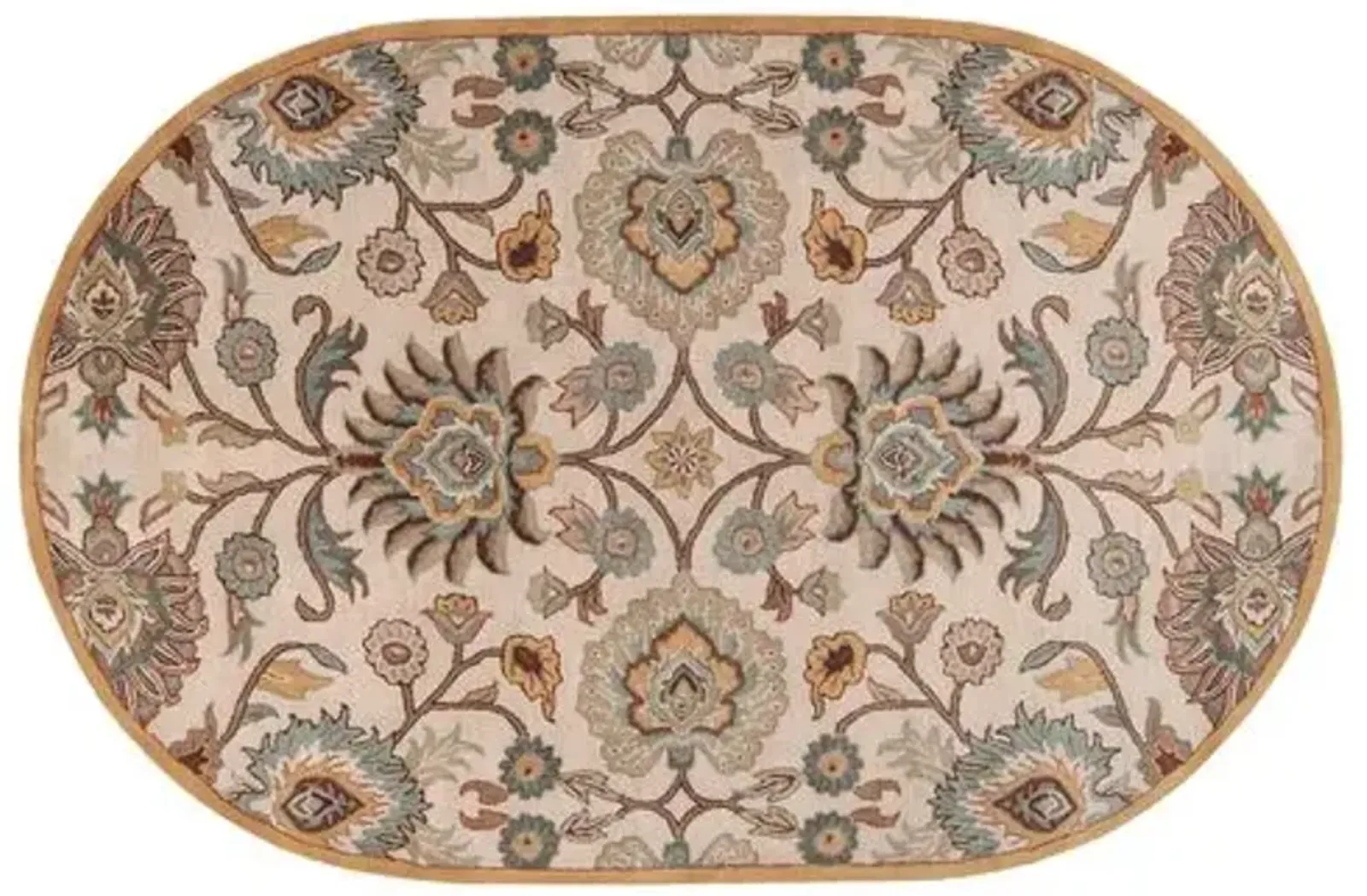 Corktree Rug - Taupe/Aqua - Gray - Gray