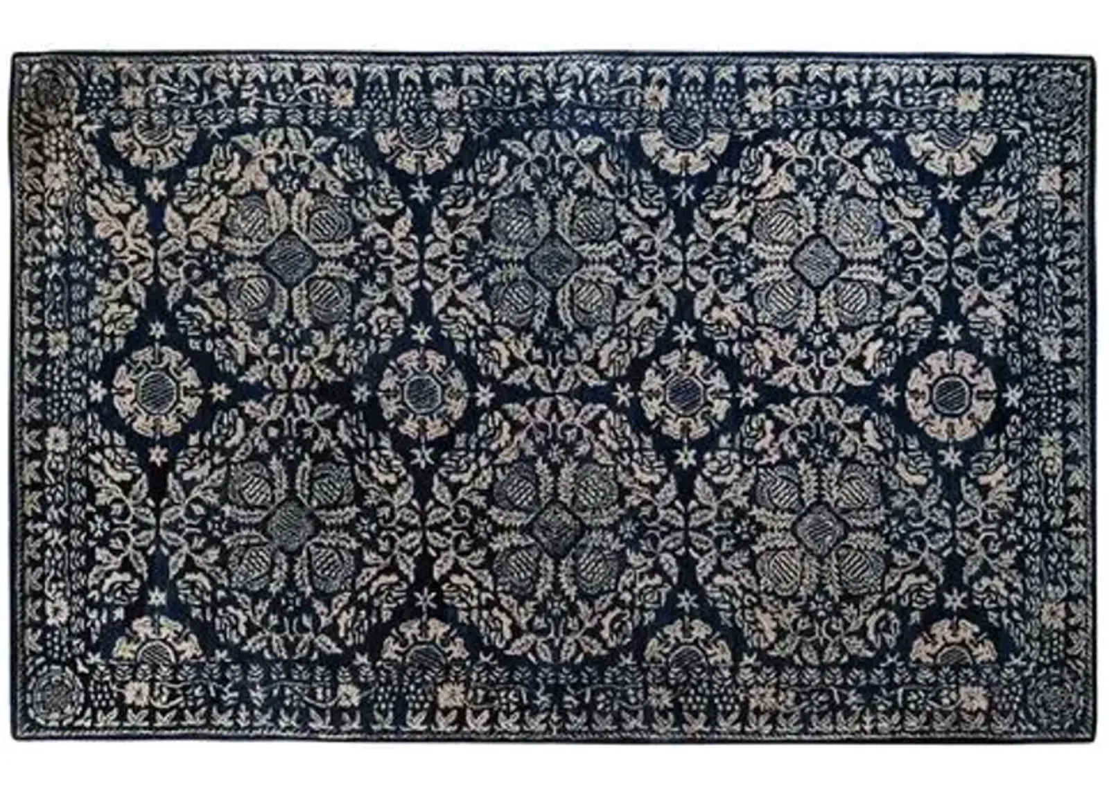 Rafi Rug - Deep Navy - Black - Black