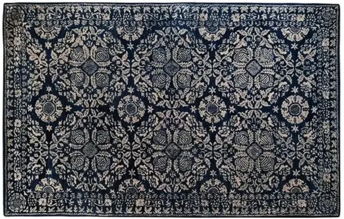 Rafi Rug - Deep Navy - Black - Black