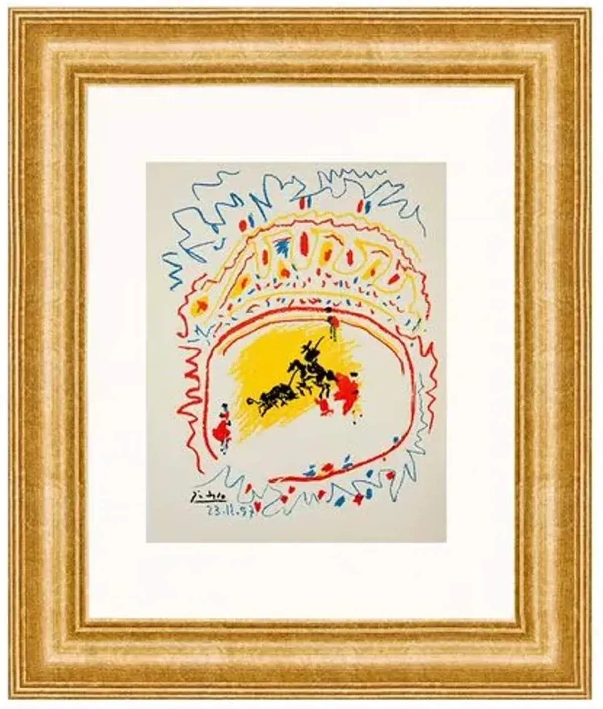 Picasso - La Corrida (The Bull Ring) - Munn Works - Yellow