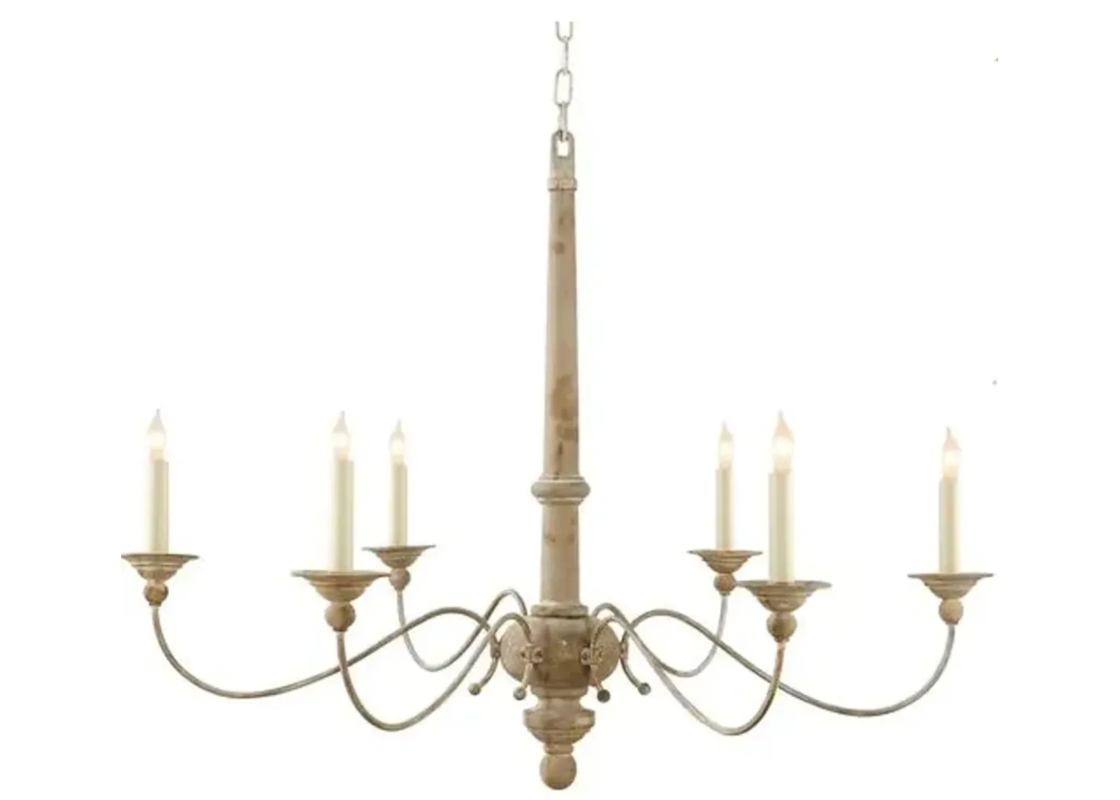 Visual Comfort - Country Chandelier - Belgian White - Ivory