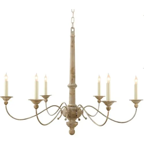 Visual Comfort - Country Chandelier - Belgian White - Ivory