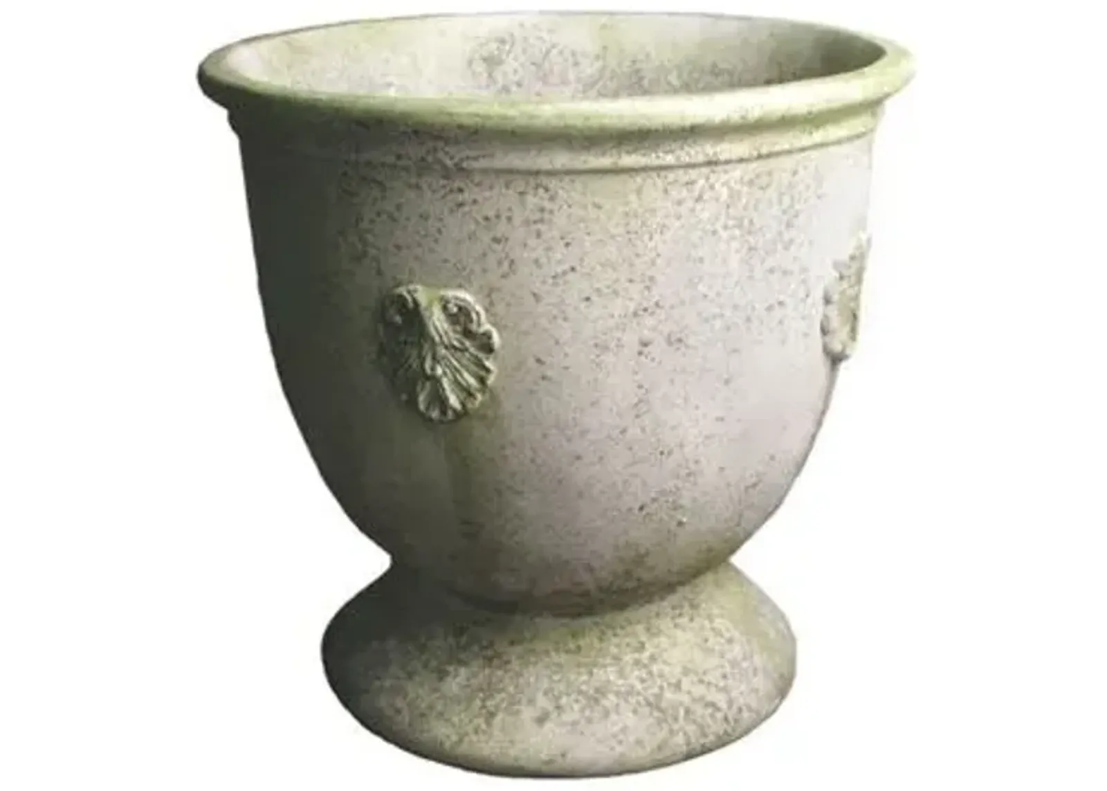 20" French Anduze Outdoor Planter - White Moss - Beige - 20"w x 20"d x 18"h