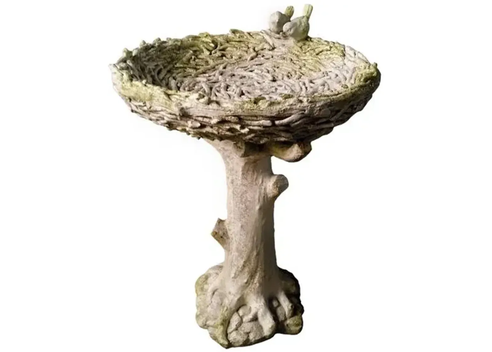 30" Nature's Birdbath with Birds - Gray