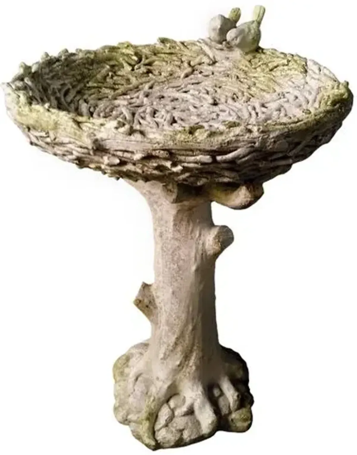 30" Nature's Birdbath with Birds - Gray