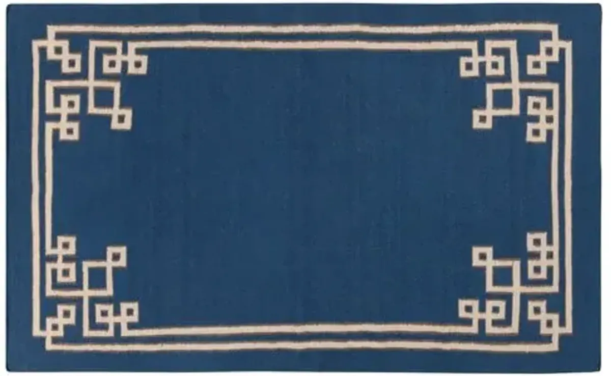 Alameda Flat-Weave Rug - Blue - Blue