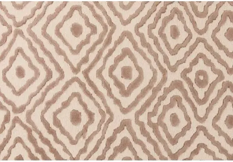 Ruess Rug - Dark Taupe/Ivory - White - White