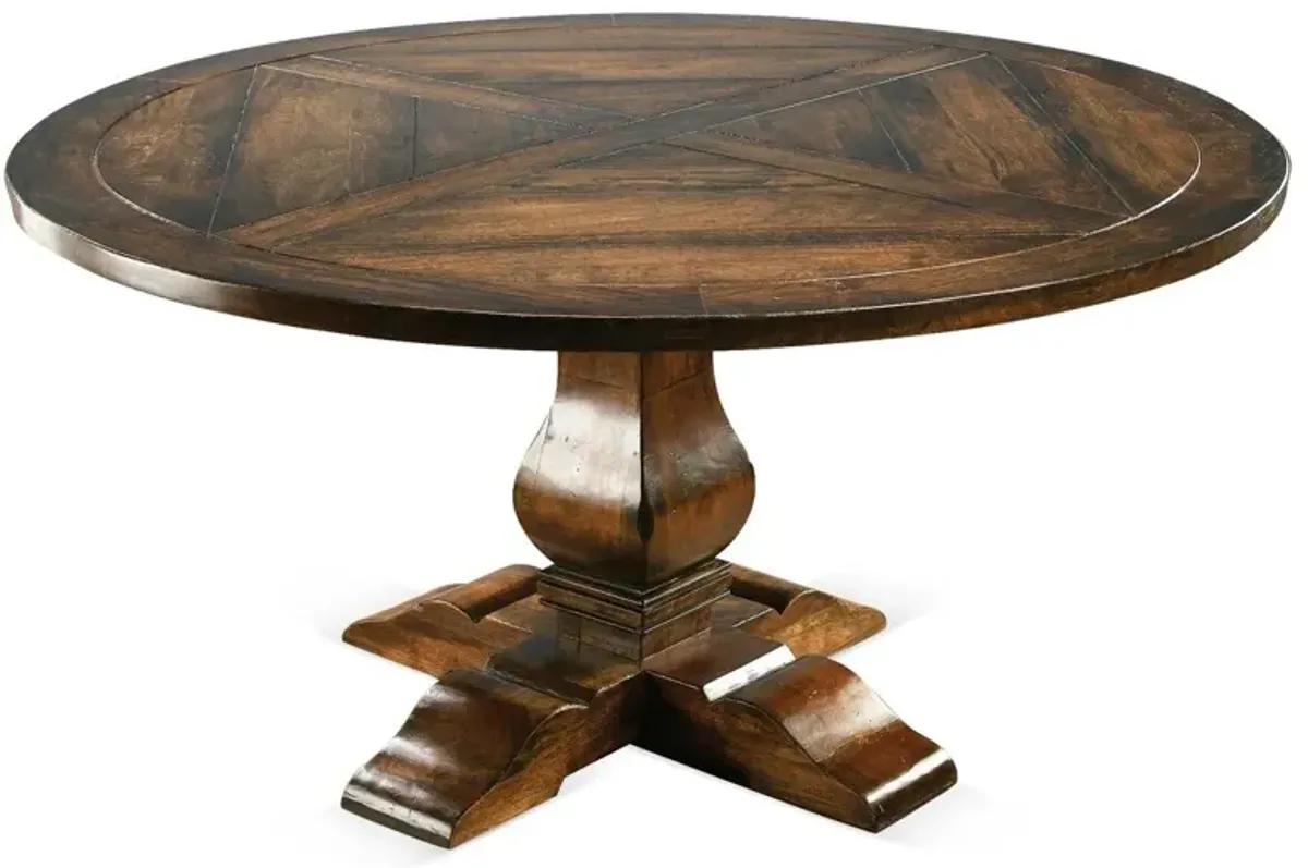 Clara Round Dining Table - Pecan - Handcrafted