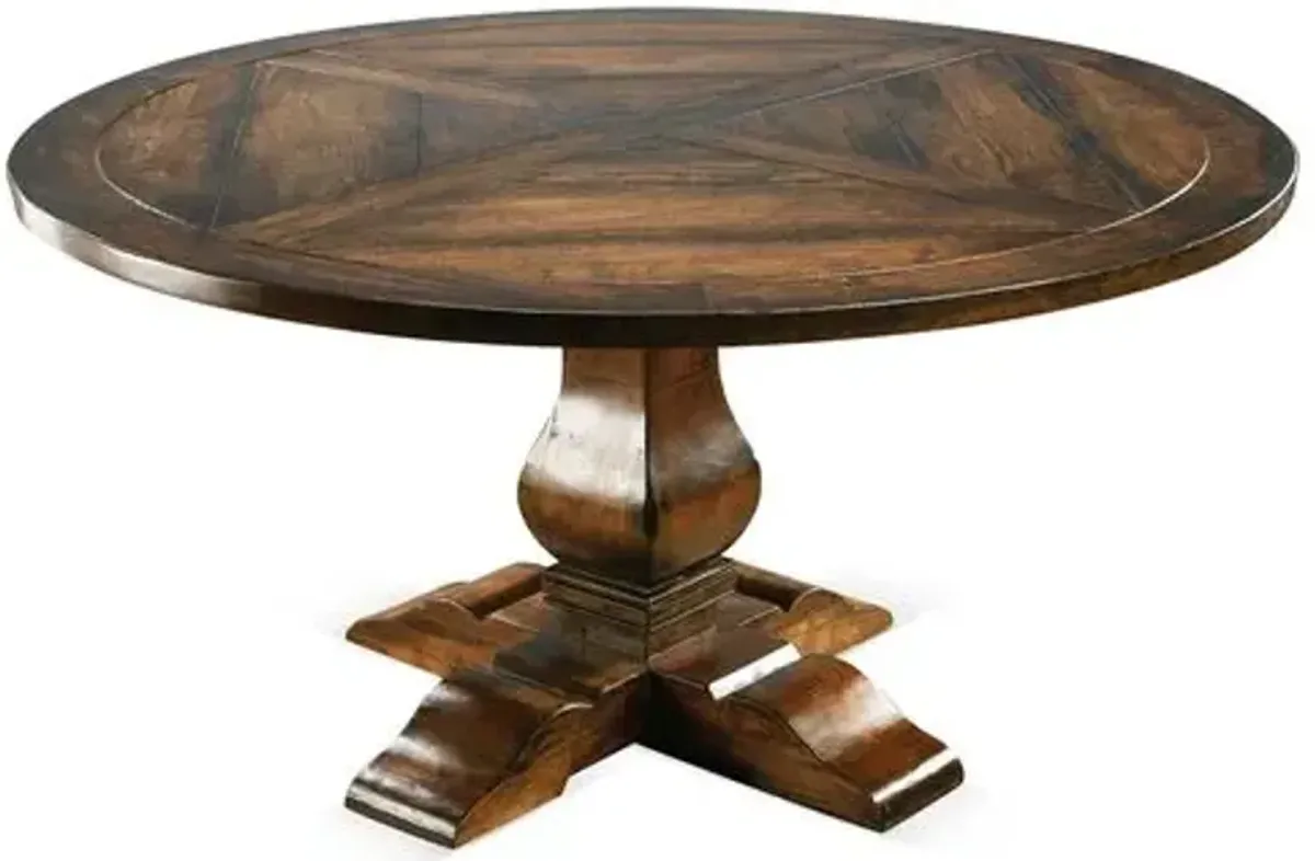 Clara Round Dining Table - Pecan - Handcrafted