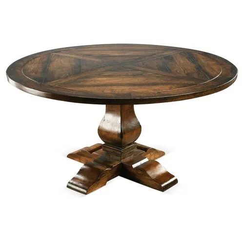 Clara Round Dining Table - Pecan - Handcrafted