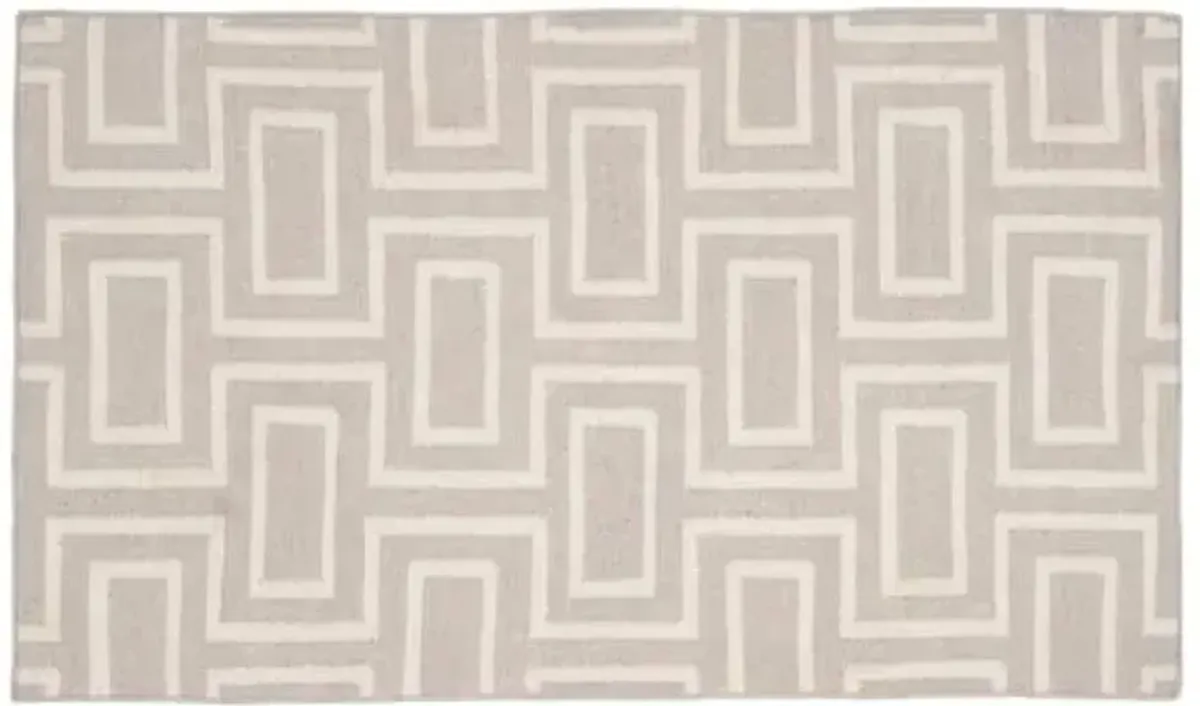 Helen Dhurrie Rug - Gray/Ivory - Gray