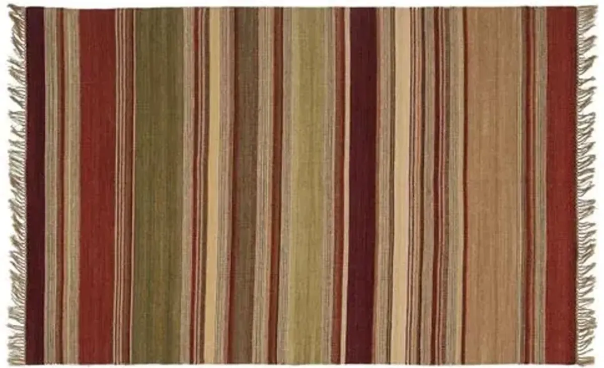 Sobral Flat-Weave Rug - Gold - Brown - Brown