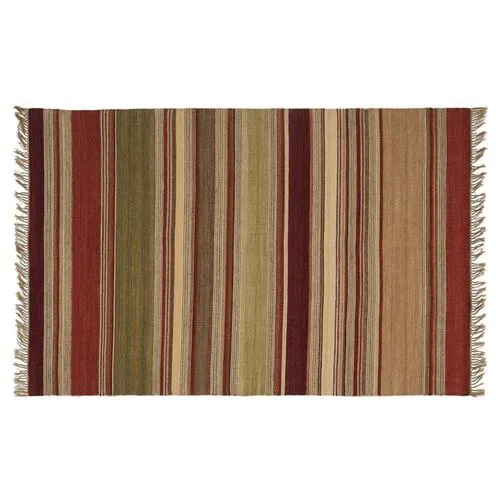 Sobral Flat-Weave Rug - Gold - Brown - Brown