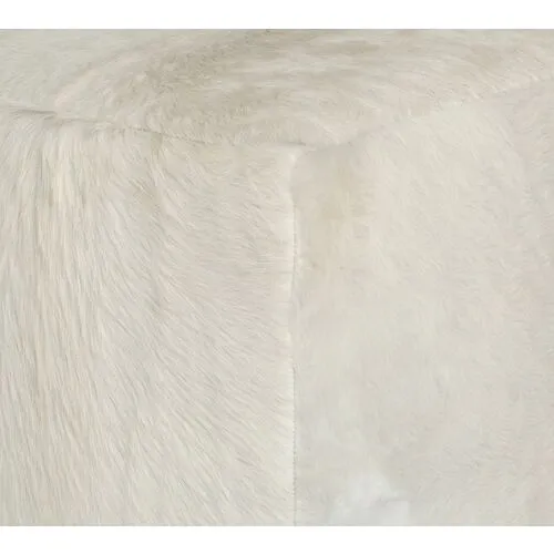 Cube Ottoman - White Hide - Le-Coterie