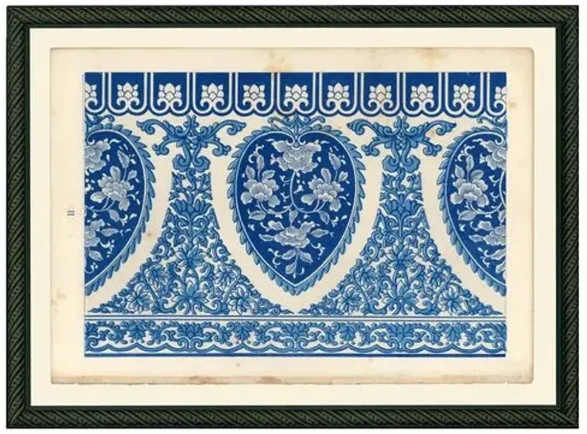 OJ Border - Blue - Ivory