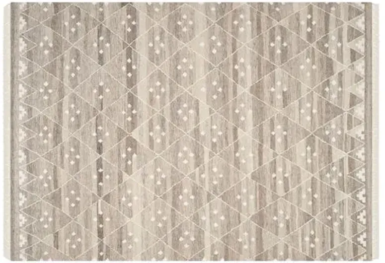 Annie Flat-Weave Rug - Natural - Gray - Gray