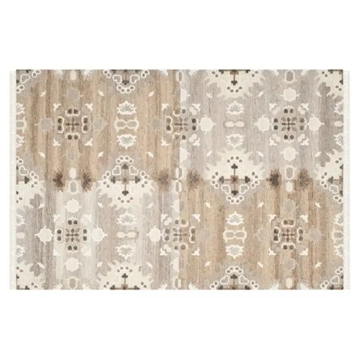 Moone Flat-Weave Rug - Gray - Gray