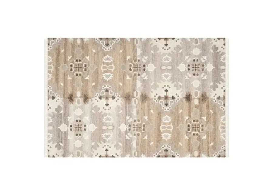 Moone Flat-Weave Rug - Gray - Gray