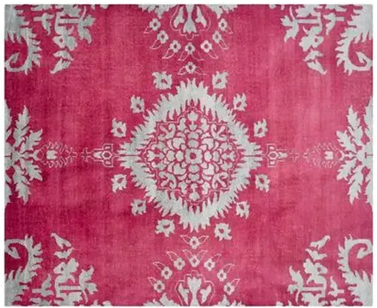 Johanna Hand-Knotted Rug - Fuchsia - Pink - Pink