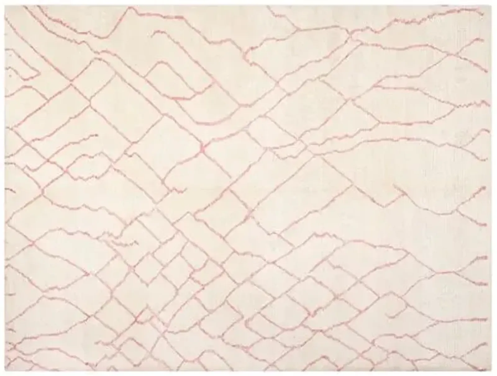 Jordi Hand-Knotted Rug - Ivory/Pink - Pink