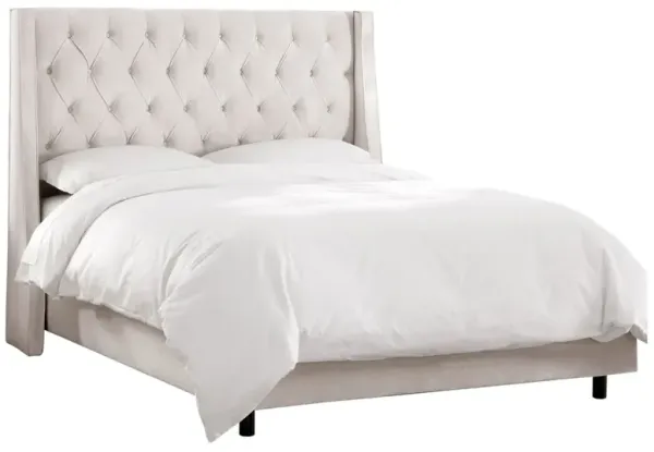 Allie Velvet Wingback Bed