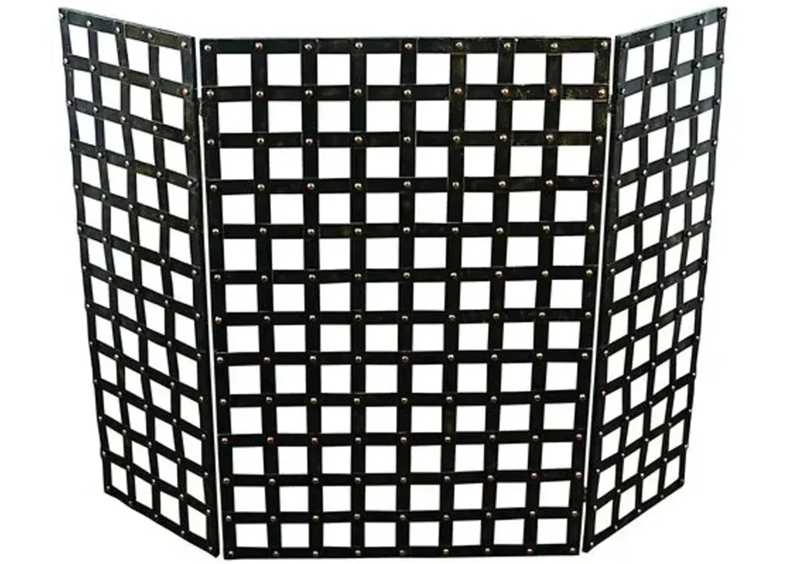 36" Deo Three-Panel Fire Screen - Black