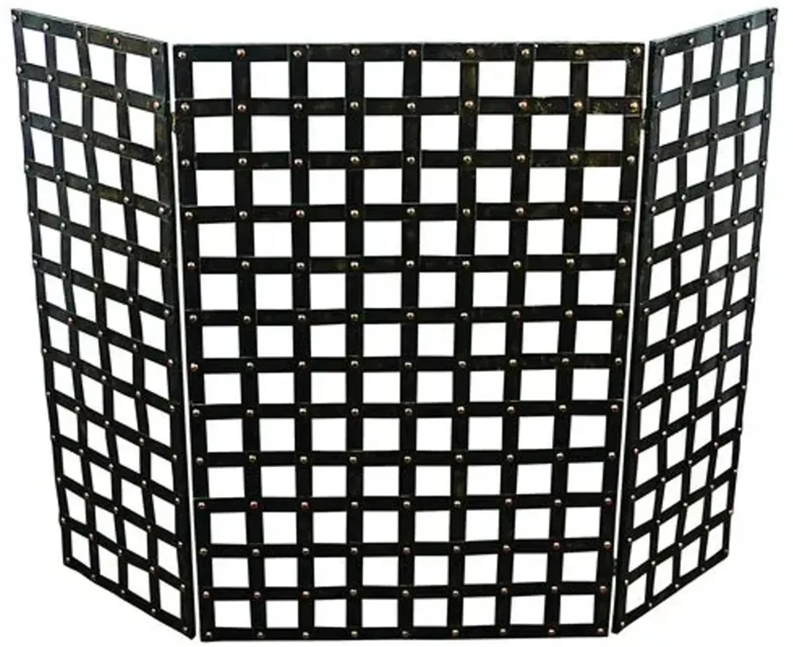 36" Deo Three-Panel Fire Screen - Black