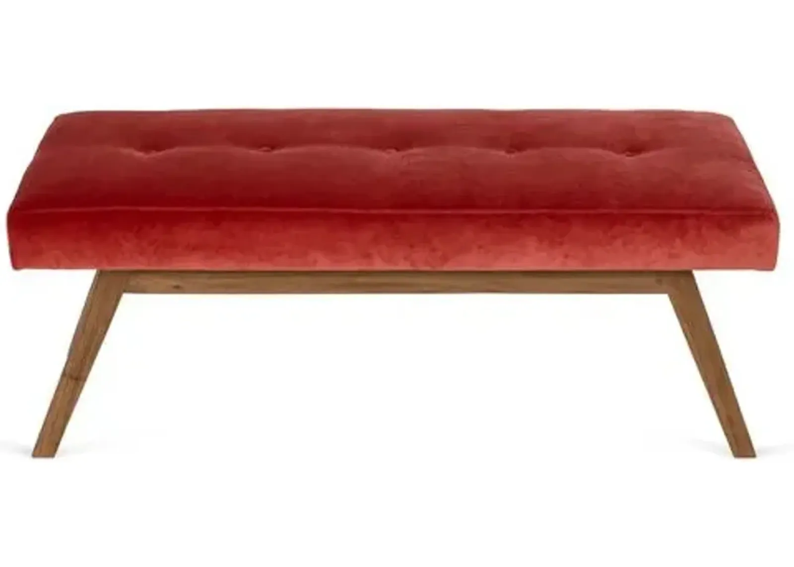 Bleeker Bench - Velvet - Kim Salmela - Handcrafted - Orange