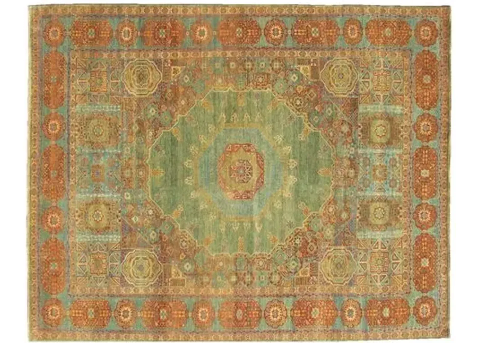 Tabriz Wool Rug - Fuchsia - Exquisite Rugs - Green - Green