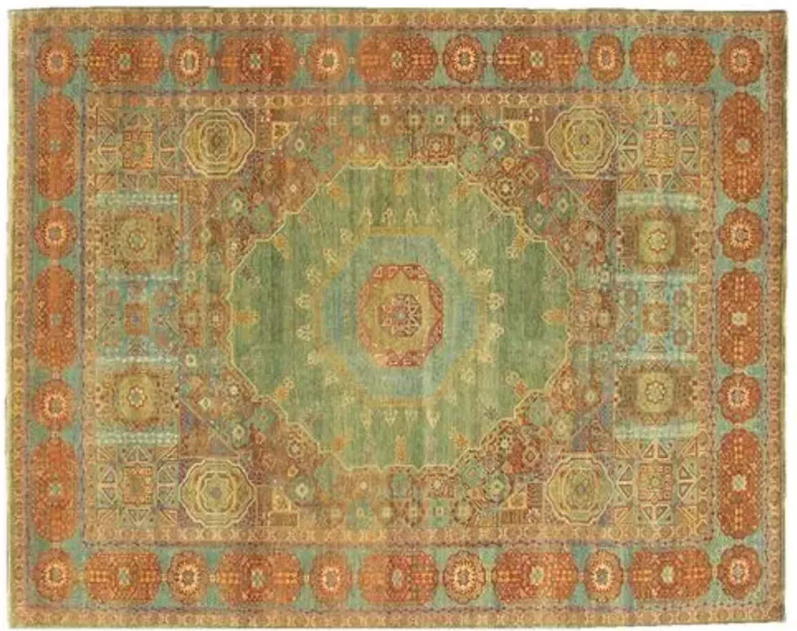 Tabriz Wool Rug - Fuchsia - Exquisite Rugs - Green - Green