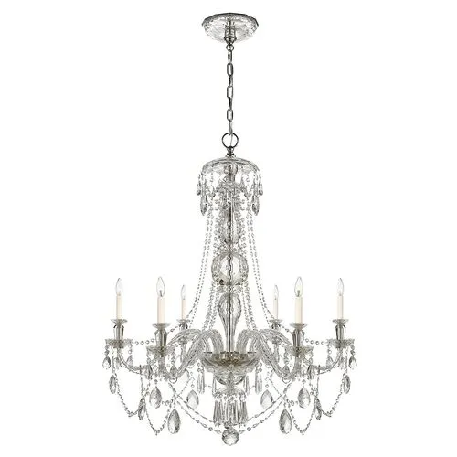 Ralph Lauren Home - Visual Comfort - Daniela Wide 6-Light Chandelier - Crystal - Clear