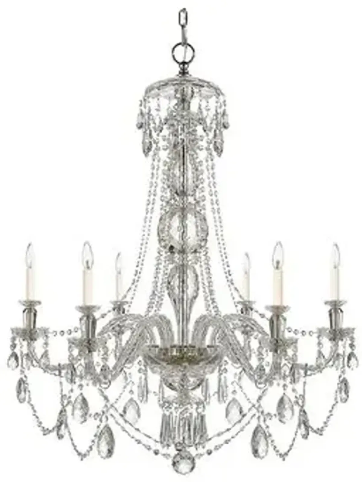 Ralph Lauren Home - Visual Comfort - Daniela Wide 6-Light Chandelier - Crystal - Clear